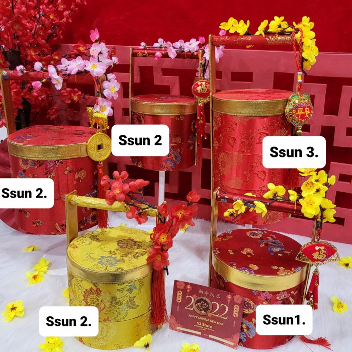 

Paket box dekorasi sakura hampers imlek cny parcel kado kue kering 132 - Ssun 3...