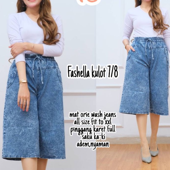 FASHIELLA KULOT JEANS SNOW JUMBO 7/8 MUAT BB 90KG / 1 KILO MUAT 3PCS