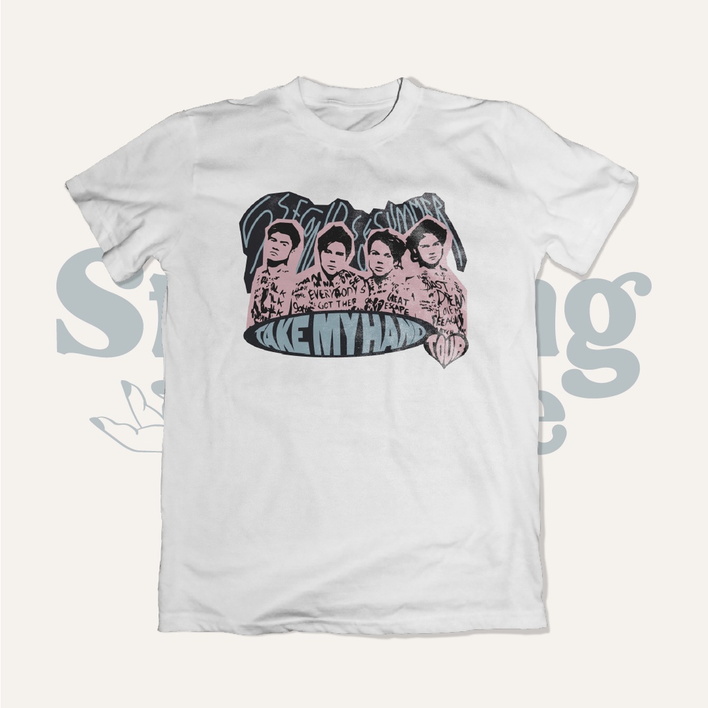 5 SECONDS OF SUMMER TAKE MY HAND TOUR 5SOS T-SHIRT | Kaos T-shirt Merchandise 5 Seconds of Summer To