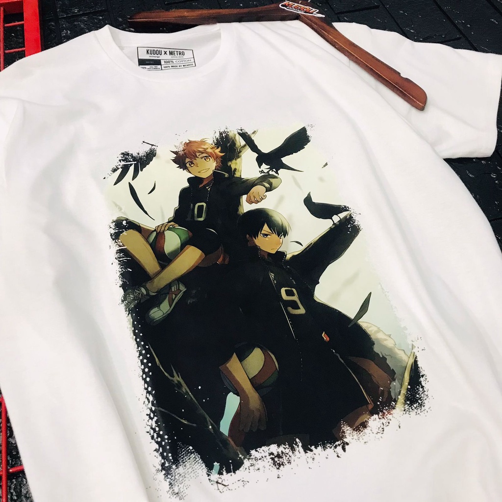 Tshirt Hinata x Kageyama Haikyu White