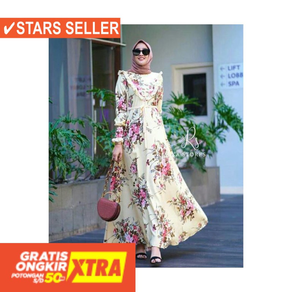 BUSANA MUSLIM PEREMPUAN FASHIONABLE CEWEK CANTIK / GODIVA DRESS BY RAFIKA STORES ORIGINAL