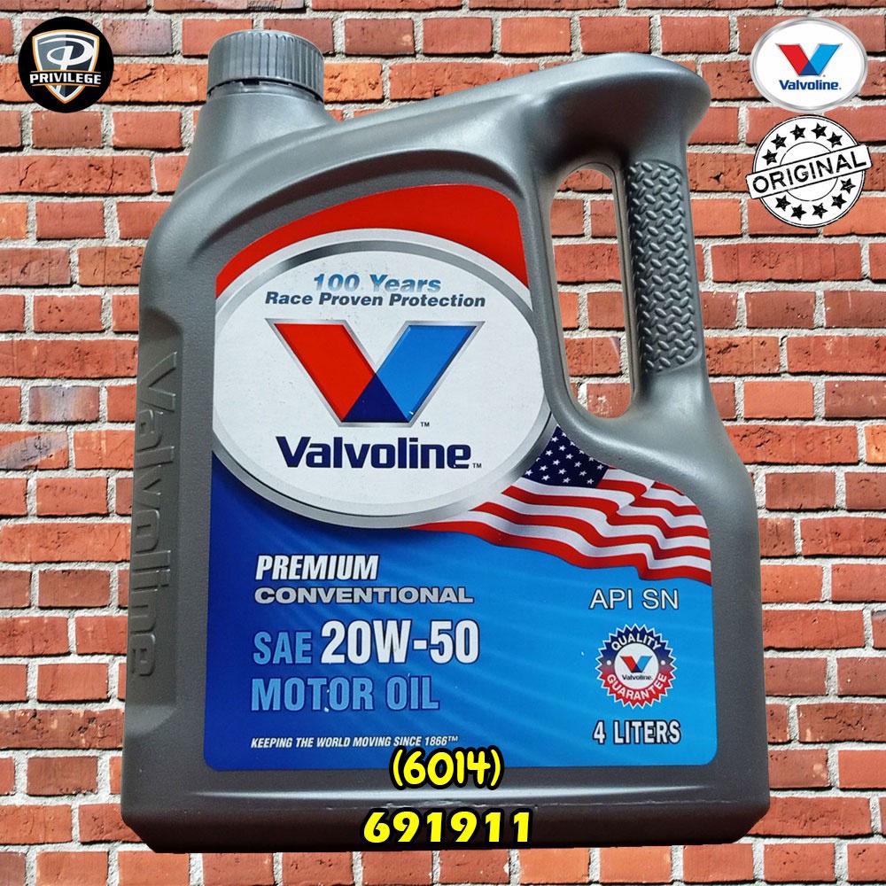 Oli Mobil VALVOLINE Premium Conventional 20W50 4 Liter (691911)