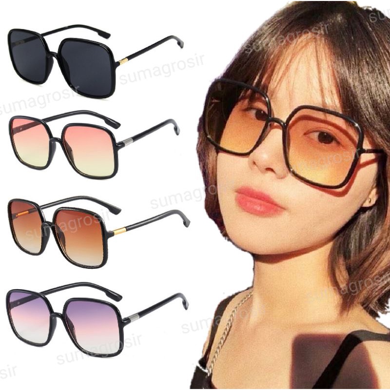 Kacamata Fashion Sunglasses Anti UV Radiasi Matahari Hitam