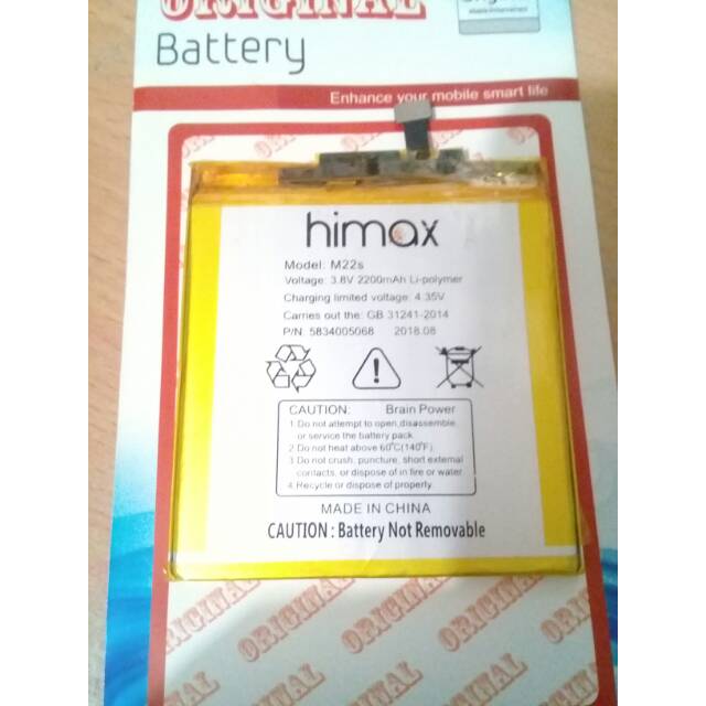 Baterai batre  himax X1 M22s original battery hp