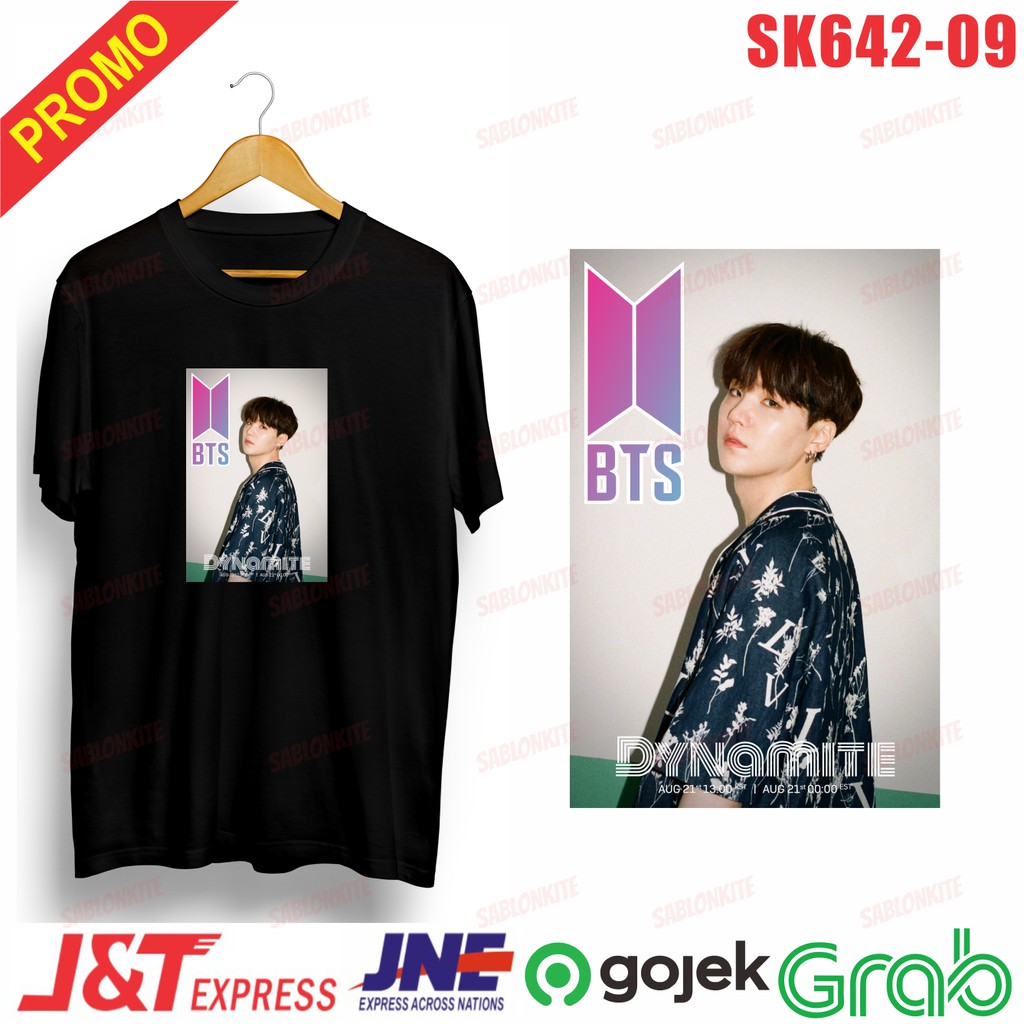 MURAH!!! KAOS KPOP SUGA DYNAMITE POST UNISEX SK642 COMBED 30S