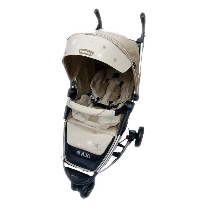 HARGA PROMO Kereta Dorong Bayi Stroller BabyElle 601 Maxi Light Tan   Beige