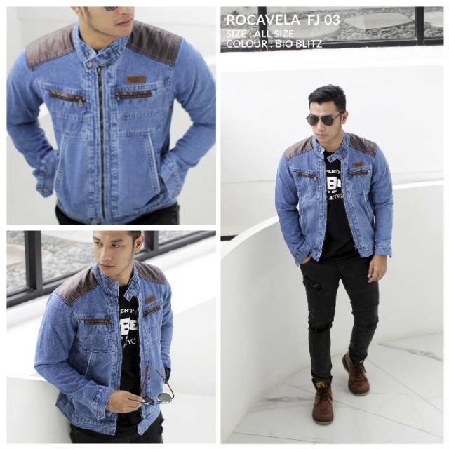 [TURUN HARGA] JAKET JEANS FJ 03 ORIGINAL JAKET JEANS ROCAFELA