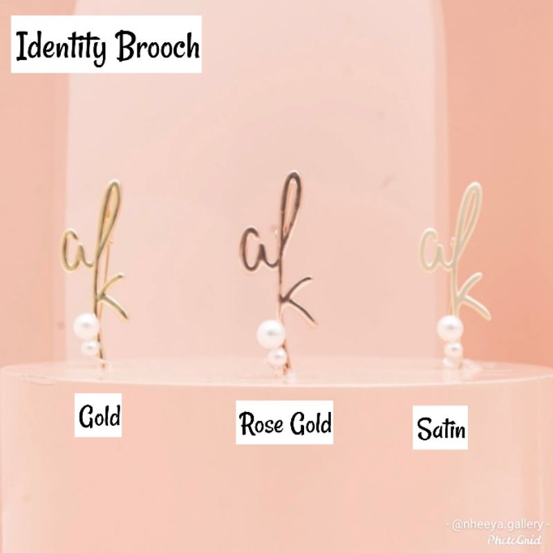 Identity Brooch Monogram Brooch WK Wearing Klamby