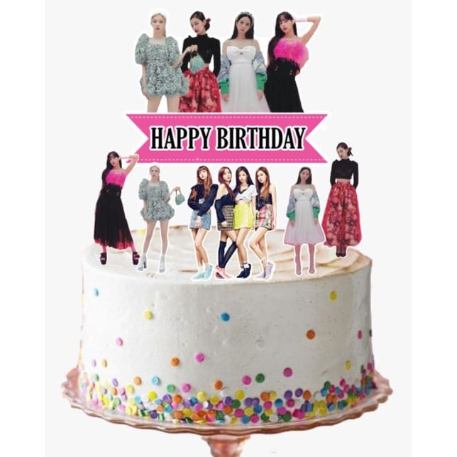 (SSG) Cake Topper Hiasan Kue Kertas BTS Butter Blackpink