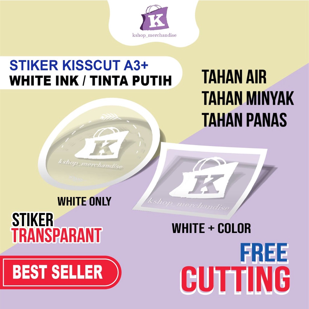 

STIKER TRANSPARANT WHITE INK TINTA PUTIH