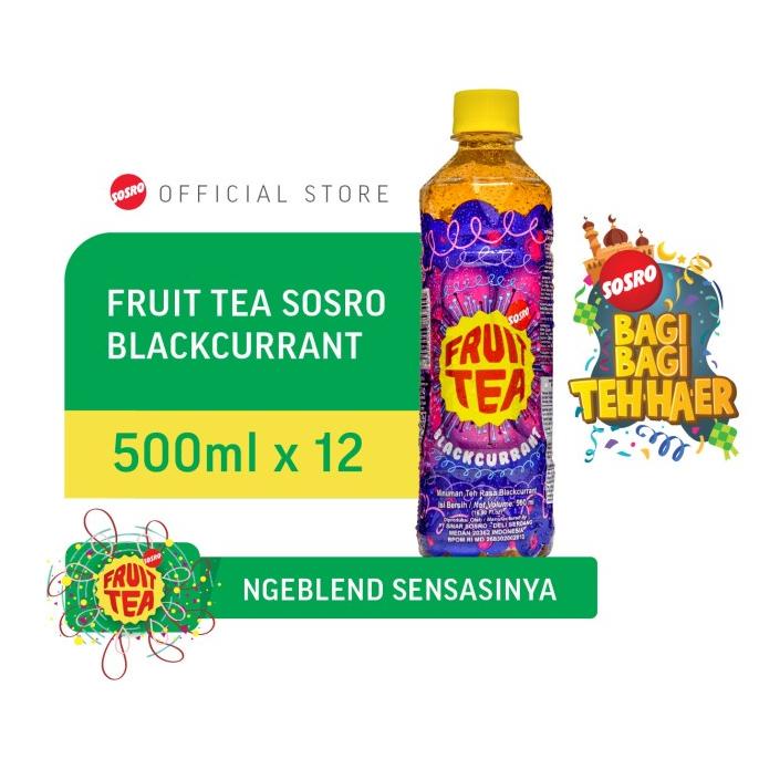 

[ COD ] Fruit Tea Sosro Blackcurrant pet 500 ml TERMURAH Kode 44