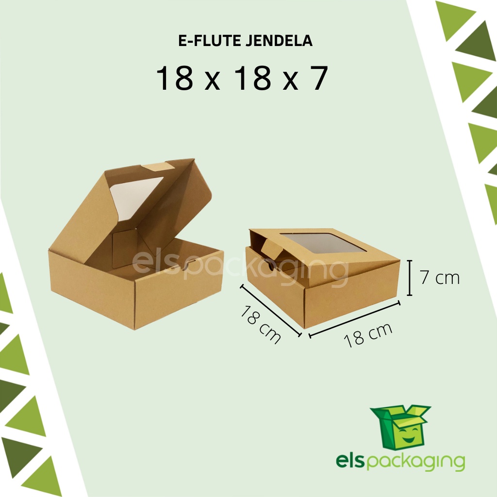 

Kardus Coklat Eflute Corrugated Jendela Dus Makan Coklat Dus Catering Premium Dus Tebal Dus Eflute 18x18x7 Jendela