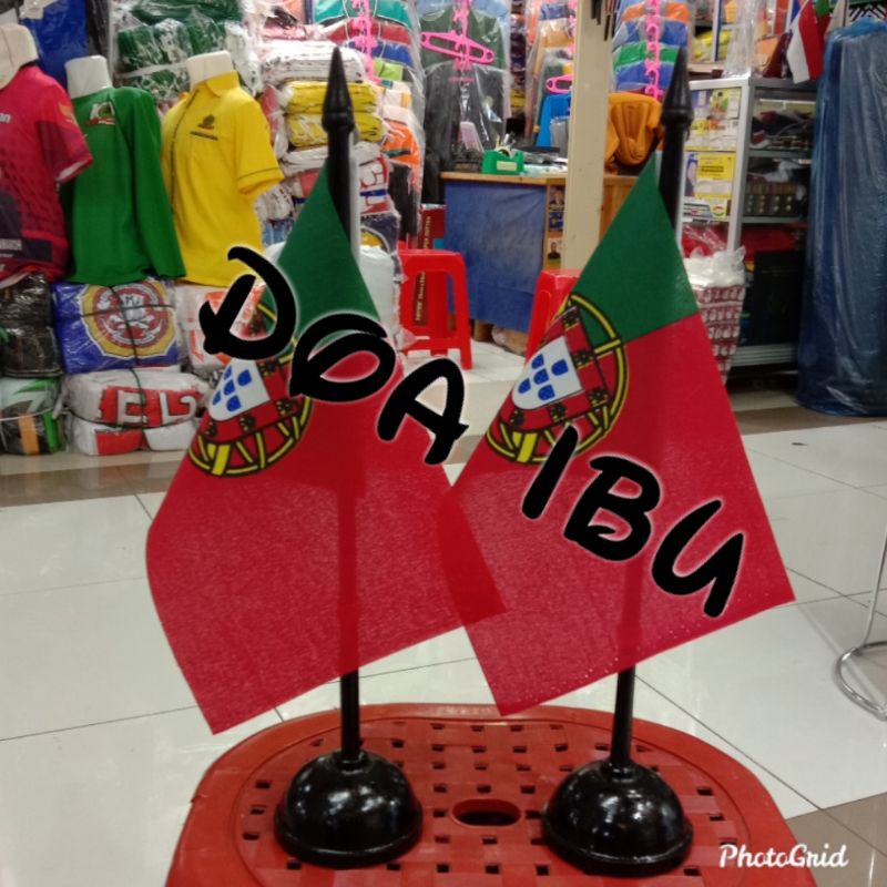 

best seller tiang kayu meja+bendera PORTUGAL ready stock