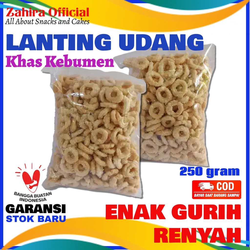 

Slondok Udang Snack Lanting Udang Original Oleh-oleh Khas Kebumen 250 gram