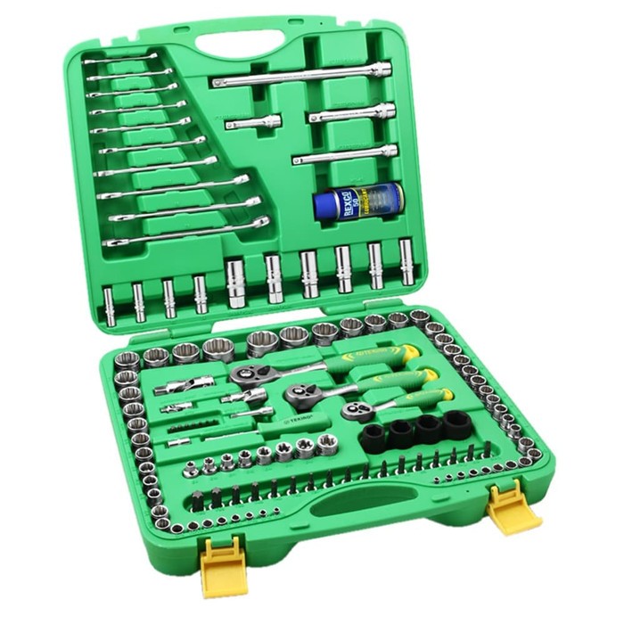 TEKIRO 1/4&quot; - 3/8&quot; - 1/2&quot; DR. SOCKET SET 6 PT / 12 PT (SM) 120 PCS