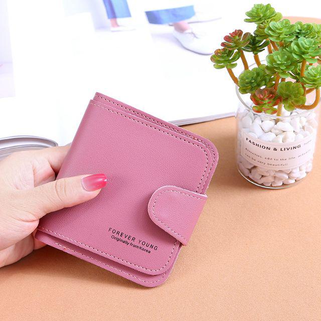 EV- D09 DOMPET LIPAT WANITA / DOMPET MURAH TRENDY-Pink tua