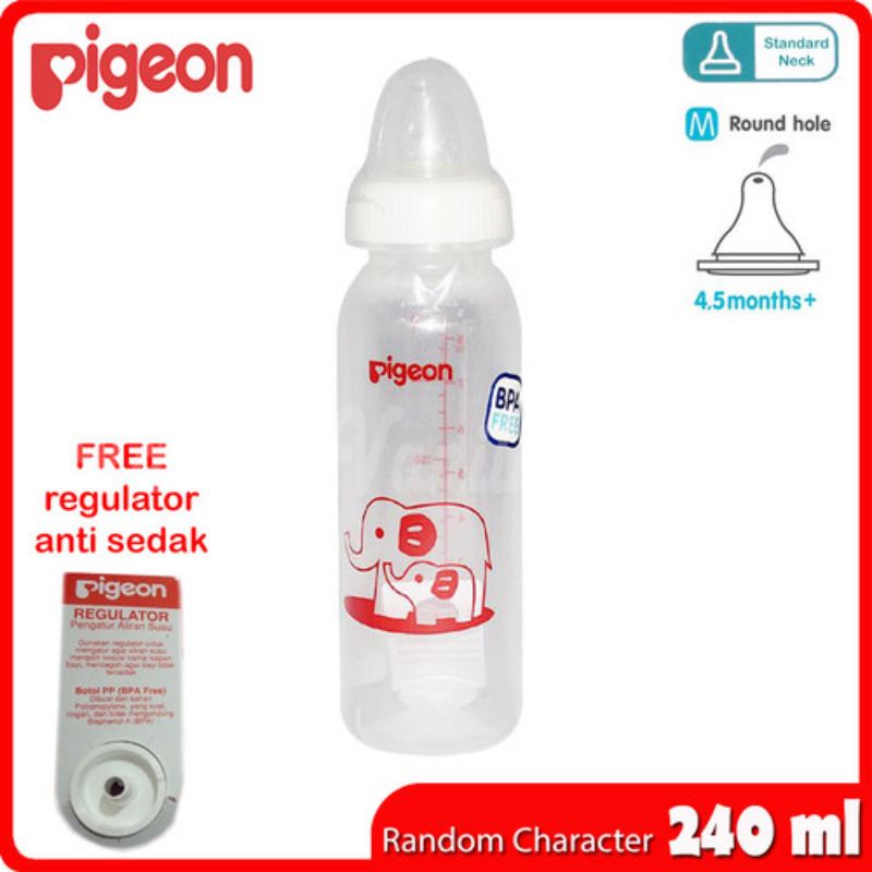 Botol susu bayi pigeon lusty bunny 50ml 120ml 250ml anti sedak regulator