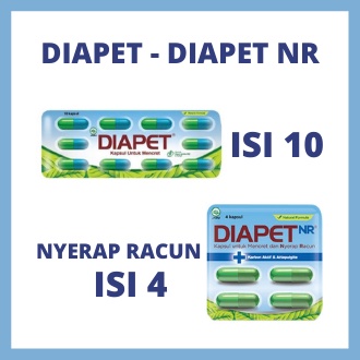 Diapet Kapsul isi 10 Obat Diare Herbal DIAPET NR MENCRET Karbon Aktif