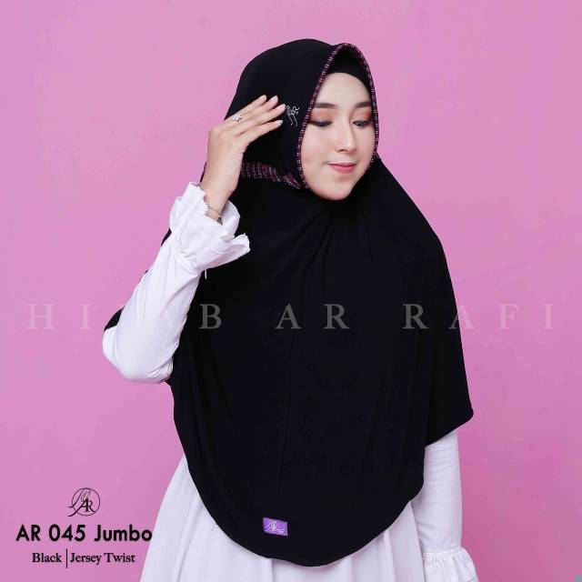 AR 045 JUMBO GARIS NEW / Hijab Instan / Hijab Arrafi