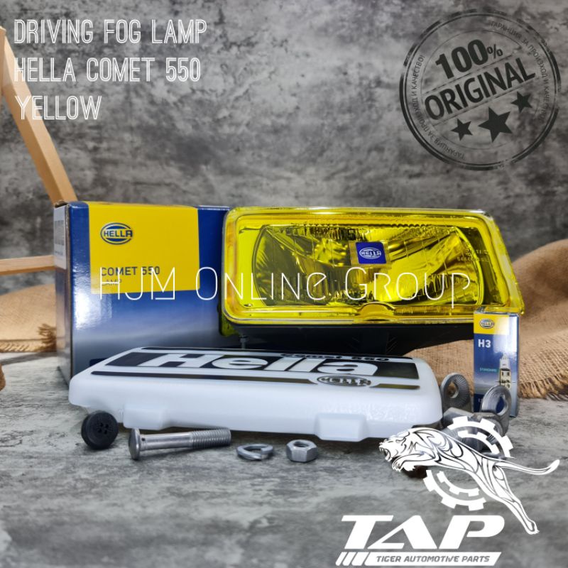 LAMPU SOROT TEMBAK KABUT HELLA FOG LAMP COMET 550 YELLOW FOG LAMP