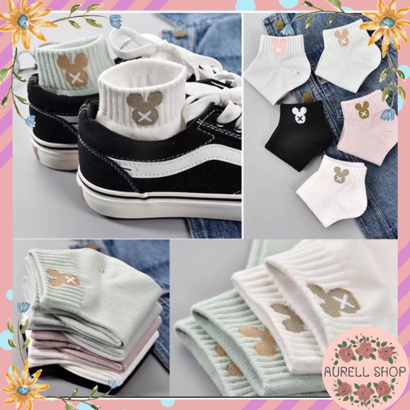 [ COD ] Kaos Kaki premium motif Micky lucu/Wanita Semata kaki Ankle Cute Motif micky-2