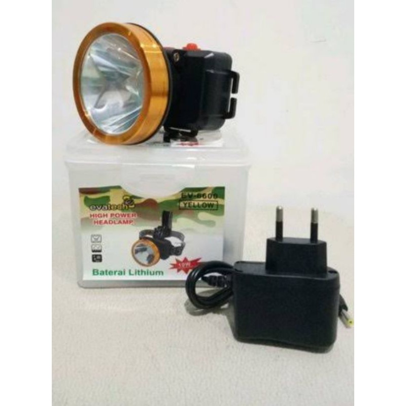 Senter Kepala Head lamp Evatech EV-7700 LED White / Putih