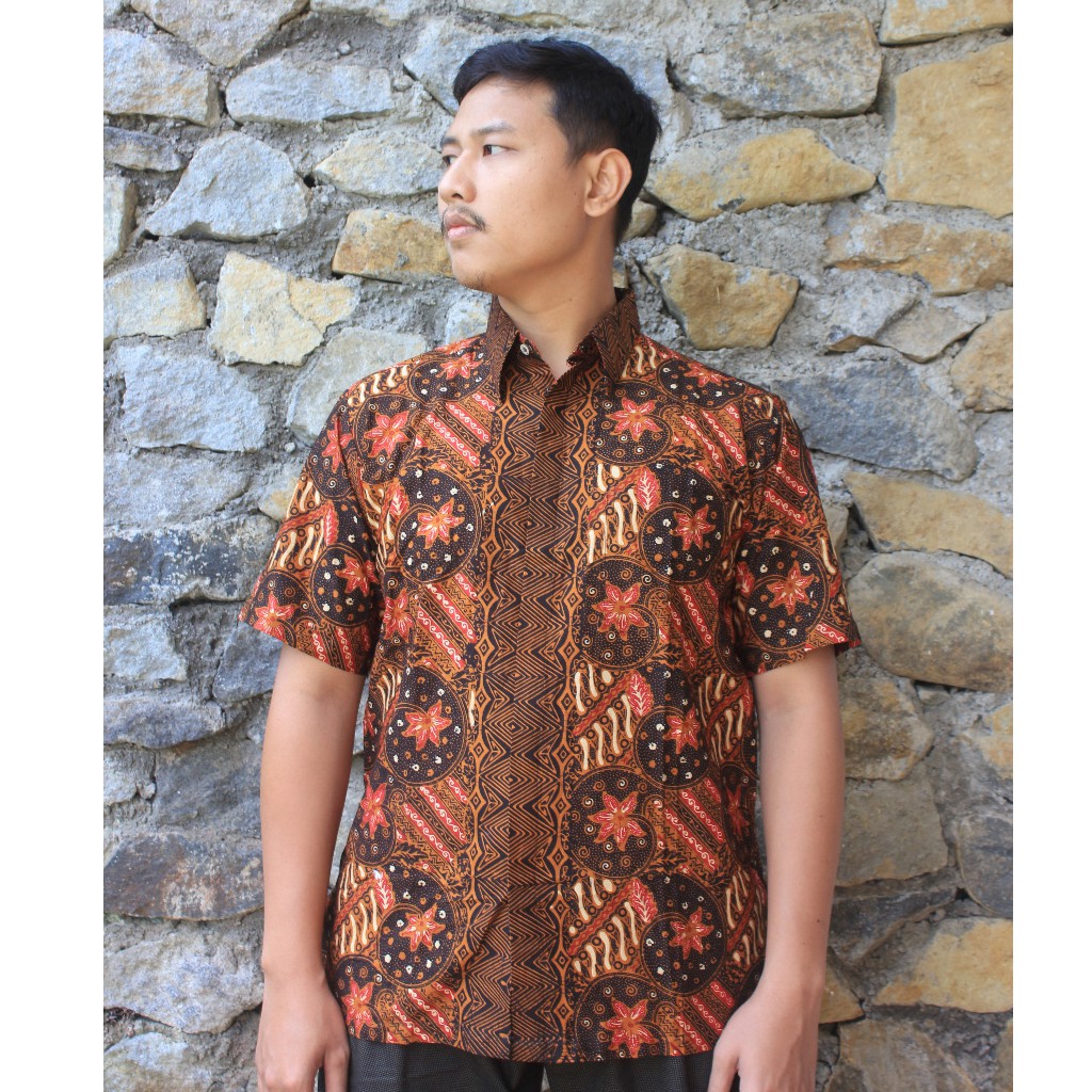 Jual Kemeja Batik Pria Lengan Pendek Primis M L XL (FB-001) | Shopee ...