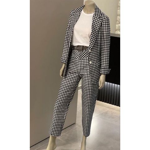 premium houndstooth set blazer+pants