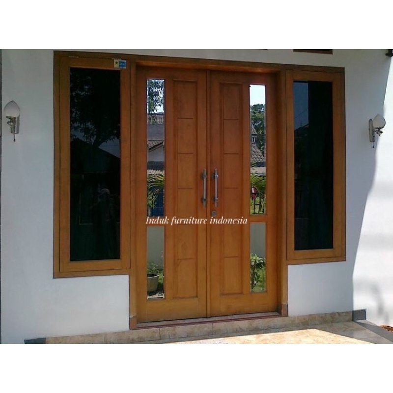 SET PINTU KUSEN RUMAH JATI SOLID MINIMALIS.PINTU KUSEN RUMAH