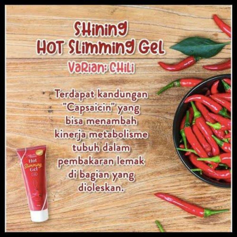 SHINING HOT SLIMMING GEL BPOM ORIGINAL PELANGSING PEMBAKAR LEMAK