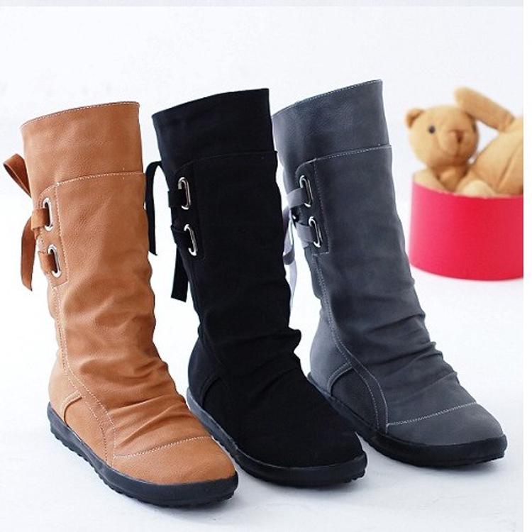  Sepatu  Boots  Ankle Wanita  Anti Slip Warna Polos  Breathable 