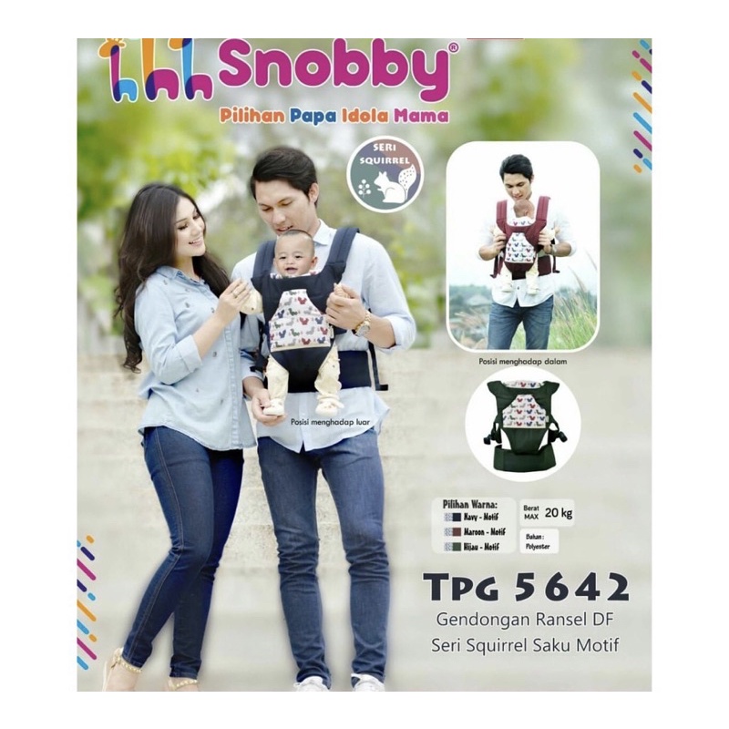 Snobby TPG5642 Gendongan Ransel Df Seri Squirrel Saku Motif