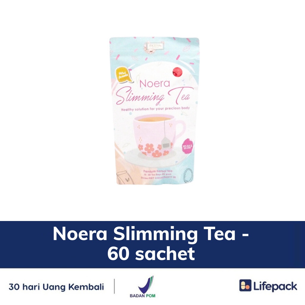 Noera Slimming Tea ISI 60 - Teh Pelangsing Alami Herbal Slimming Tea Noerabeautycare beauty tea happy teh