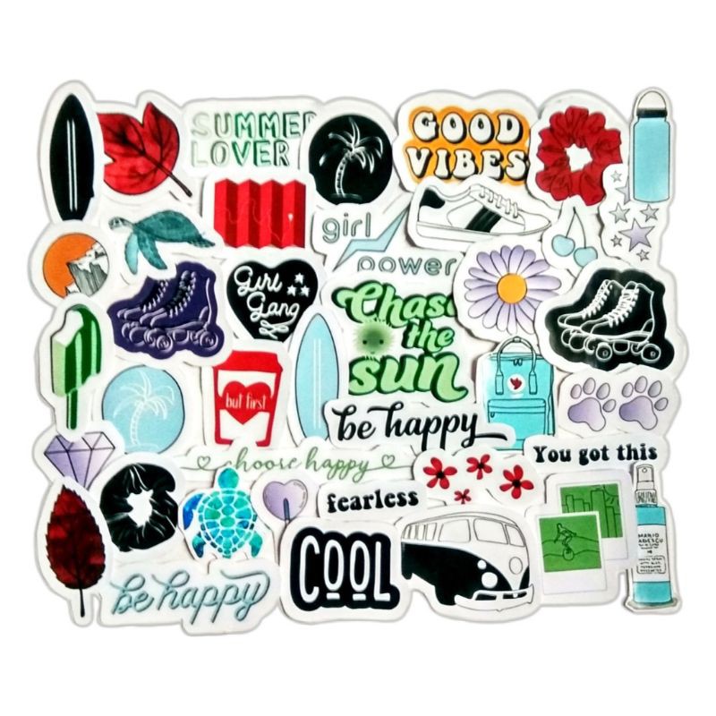 

STIKER AESTHETIC | Stiker Tumblr Laptop | Notebook, Decor, dll | 50 pcs
