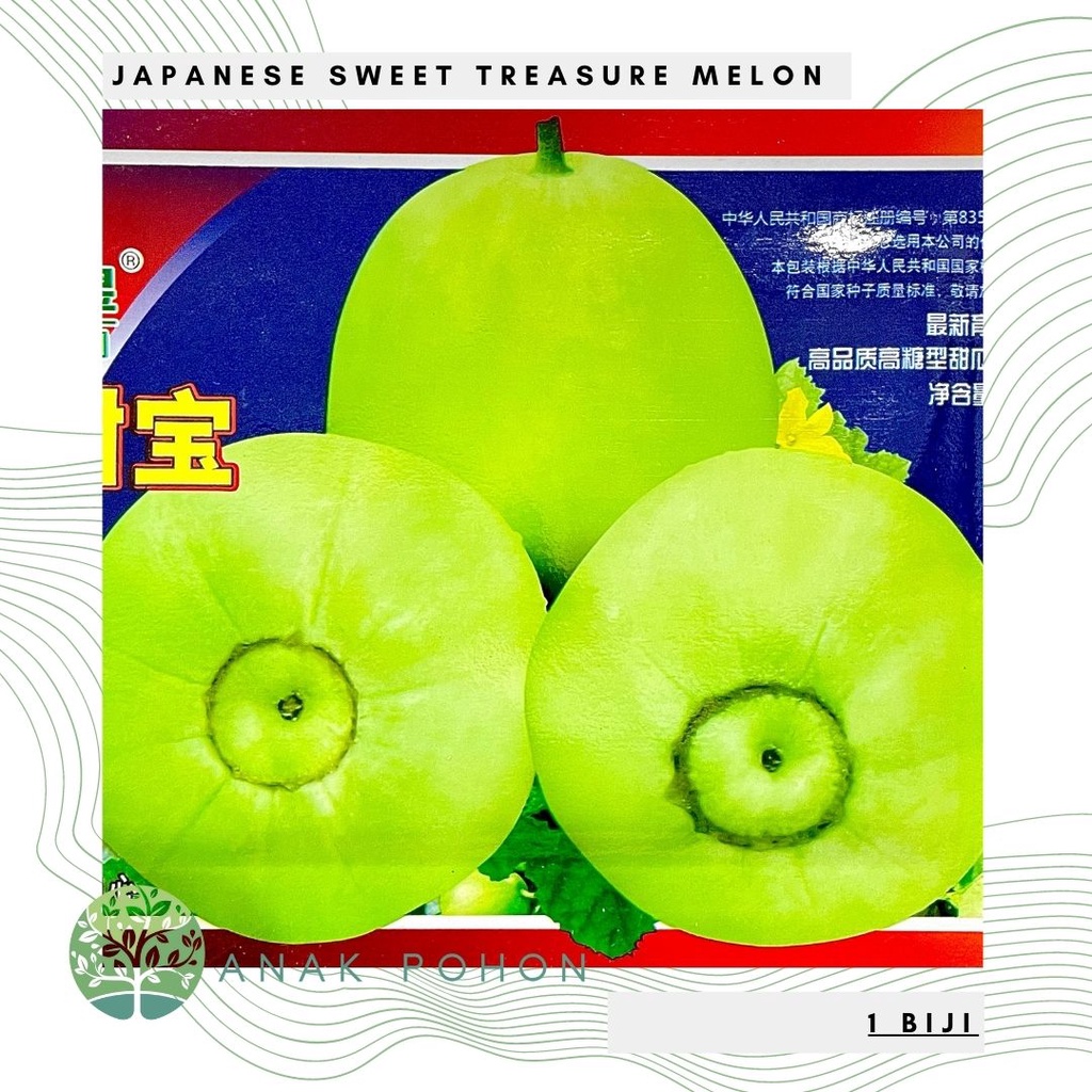 Benih Bibit Biji - Japanese Sweet Treasure Melon Seeds - IMPORT