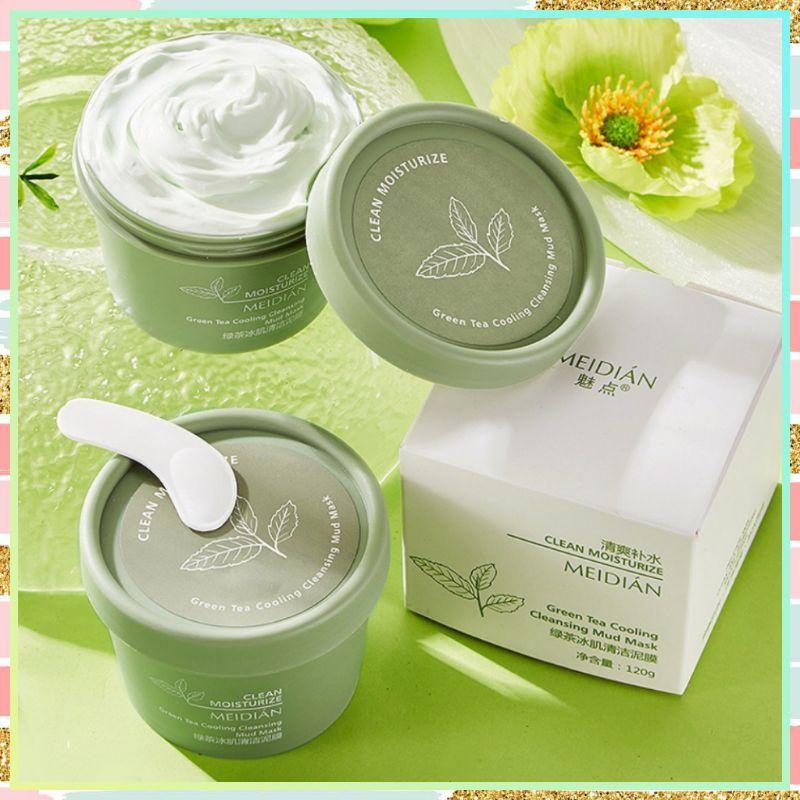Medan Termurah Mud mask Green tea facial cleansing mud Meidian