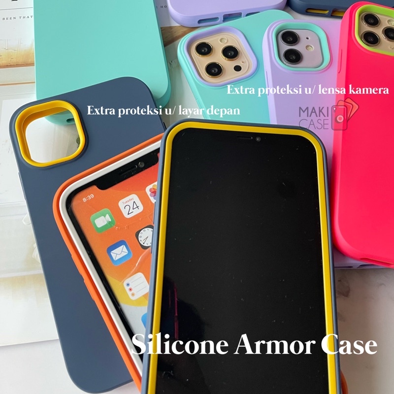 Silicone Armor Case Pelindung iPhone