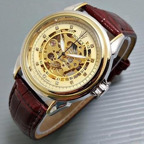 RECOMENDED JAM TANGAN PRIA / ROLEX AUTOMATIC ~ TRANSPARAN MESIN ~ BOX EKLUSIF