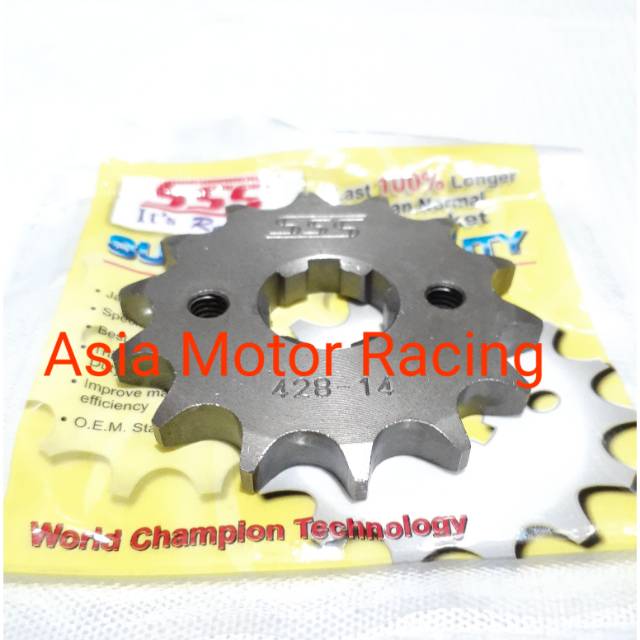 Gear Depan SSS 428 - 13 - 14 - 15 T Rx King Vega lama Jupiter Yamaha Gear Depan Original SSS