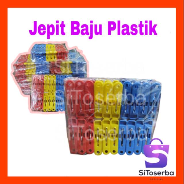 20 PCS JEPIT BAJU - JEPIT JEMURAN - PENJEPIT BAJU - BAHAN PLASTIK - JEPITAN BAJU JEMURAN