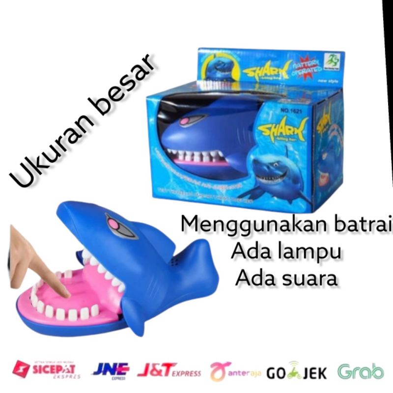 mainan hiu gigit jari hiu gigit jari lampu dan suara