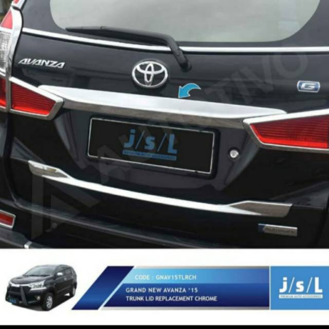 Trunk lid grand all new Avanza model replacement chrome jsl