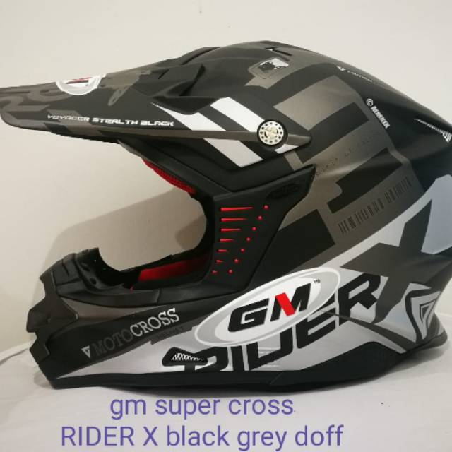 HELM GM CROSS RIDER X BLACK / SILVER DOP
