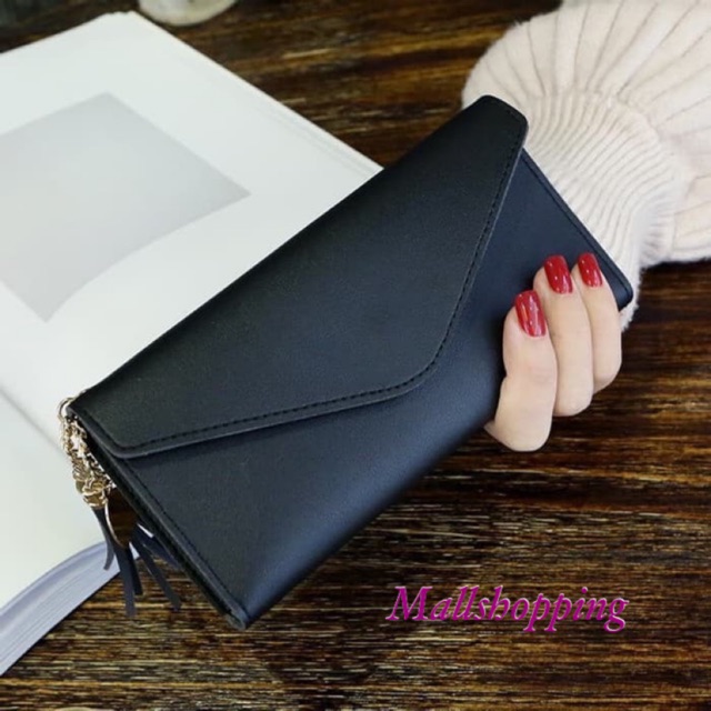 (COD) Dompet Lipat Wanita Women Wallet Fashion Dompet Kulit MALL SHOPPING