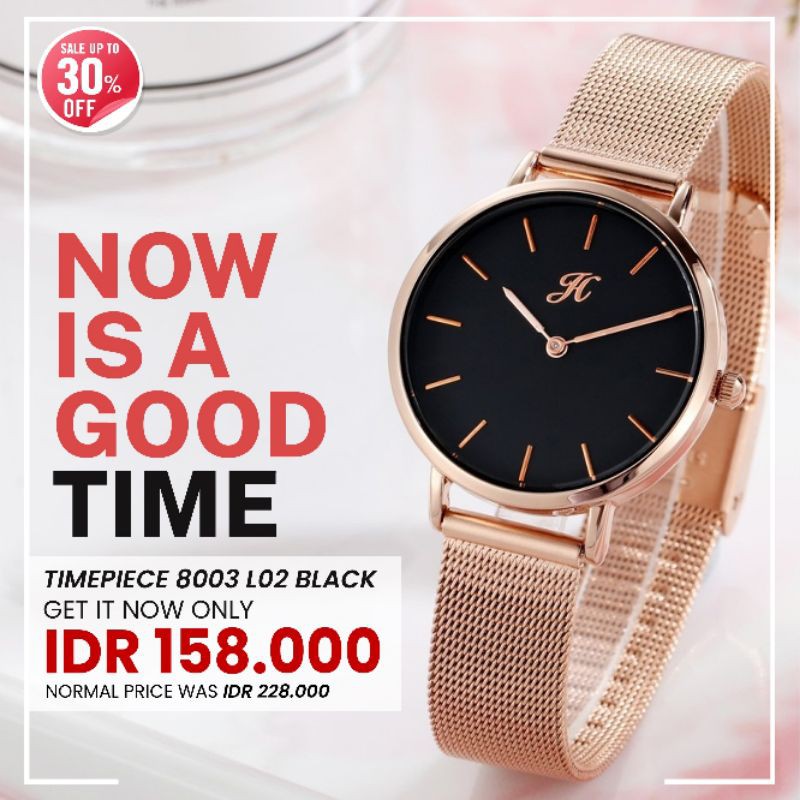 Free Box Jh 8003 Jims Honey Jam Tangan Wanita Mesh Waterproff