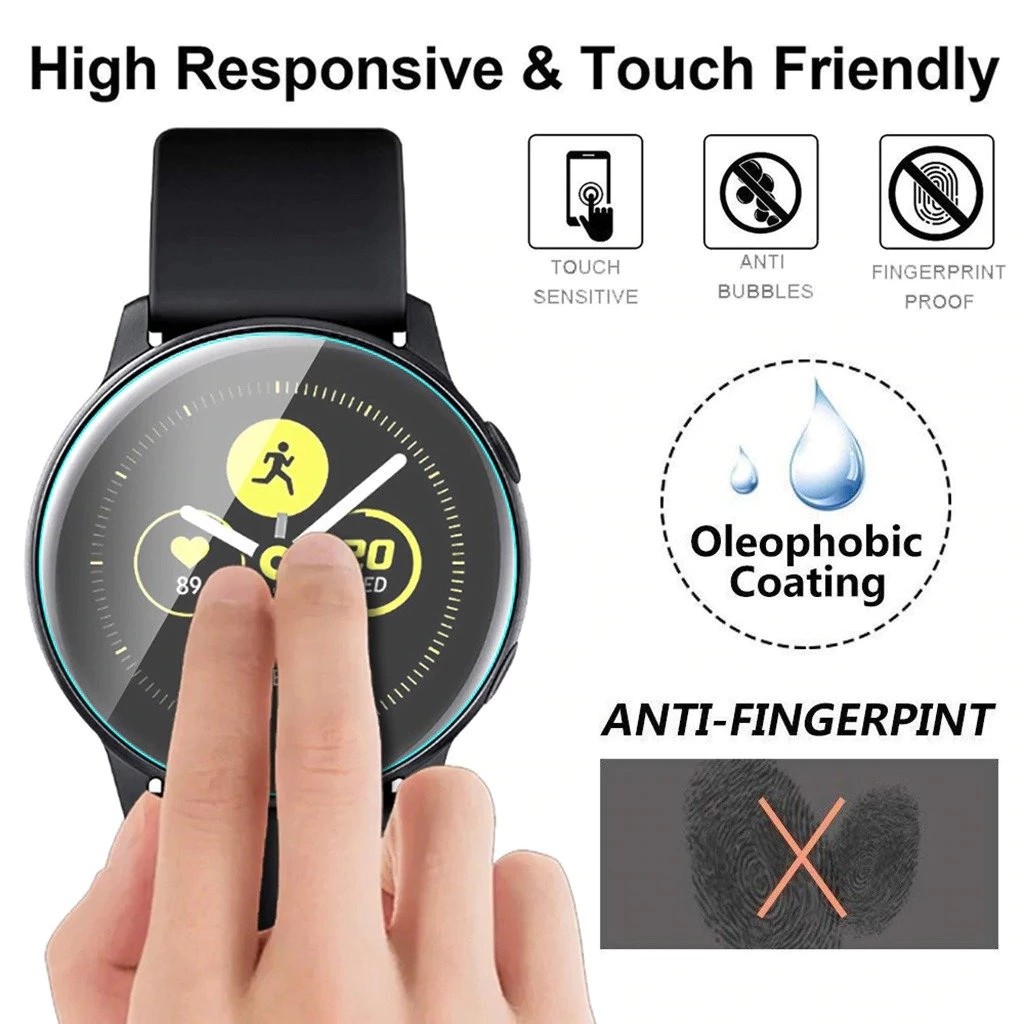 TBI - TEMPERED Samsung Galaxy Watch Active 1 &amp; 2 40mm 44mm Sport Gear Screen Protection