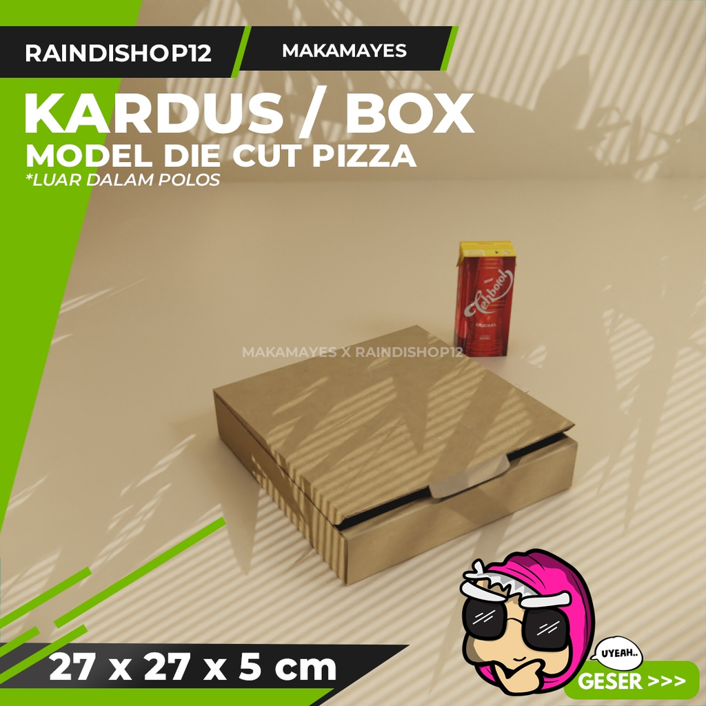 

(MIN 10 PCS) BOX 27 X 27 X 5 CM KARDUS DIE CUT PIZZA KEMASAN PACKAGING KADO