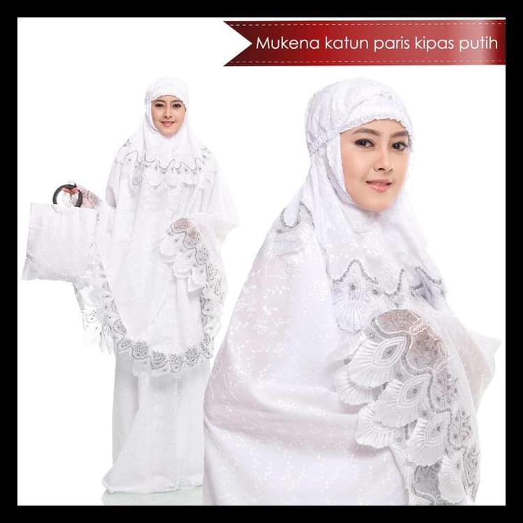 MUKENA KATUN PARIS KIPAS PUTIH