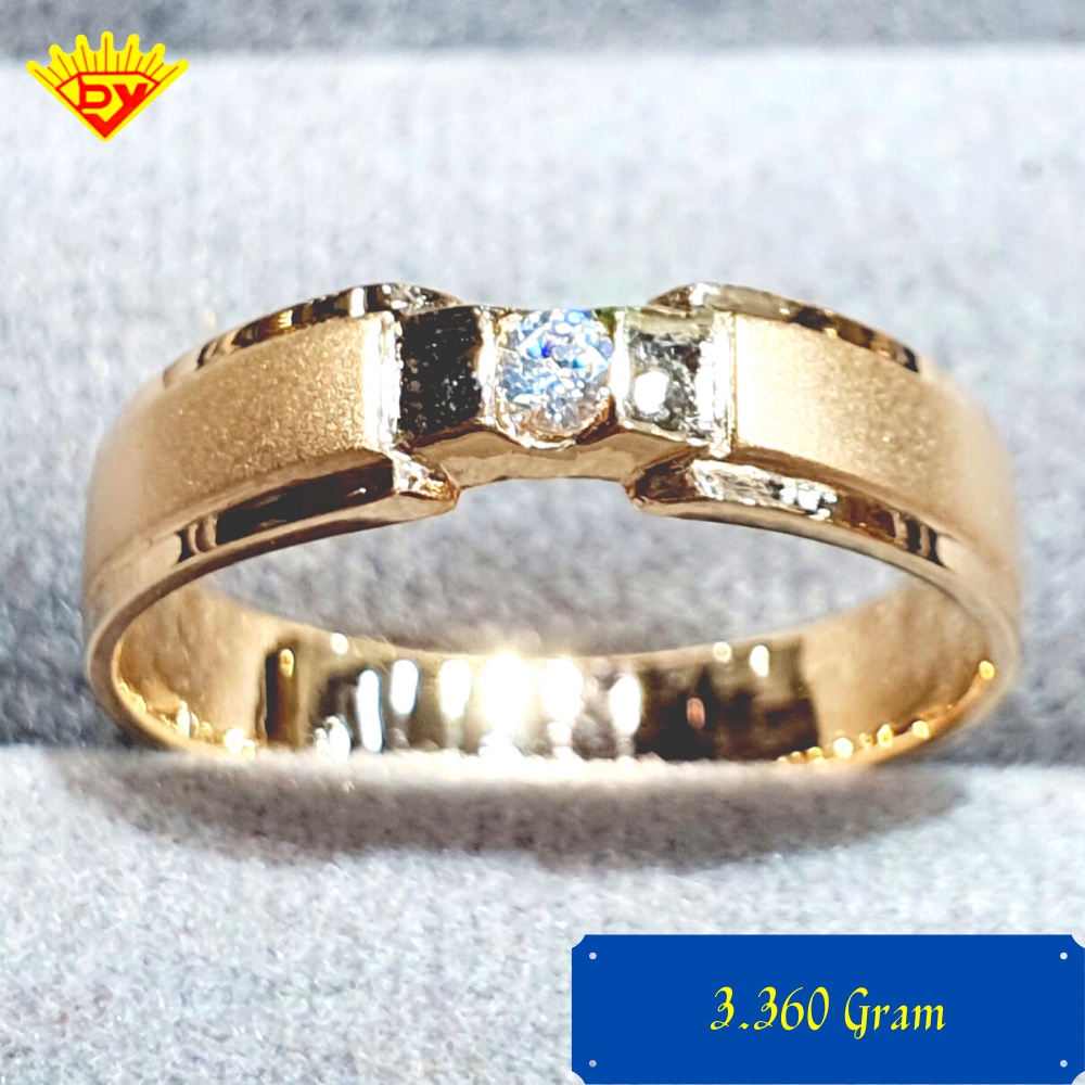 Cincin Emas Permata Zirconia Emas 750