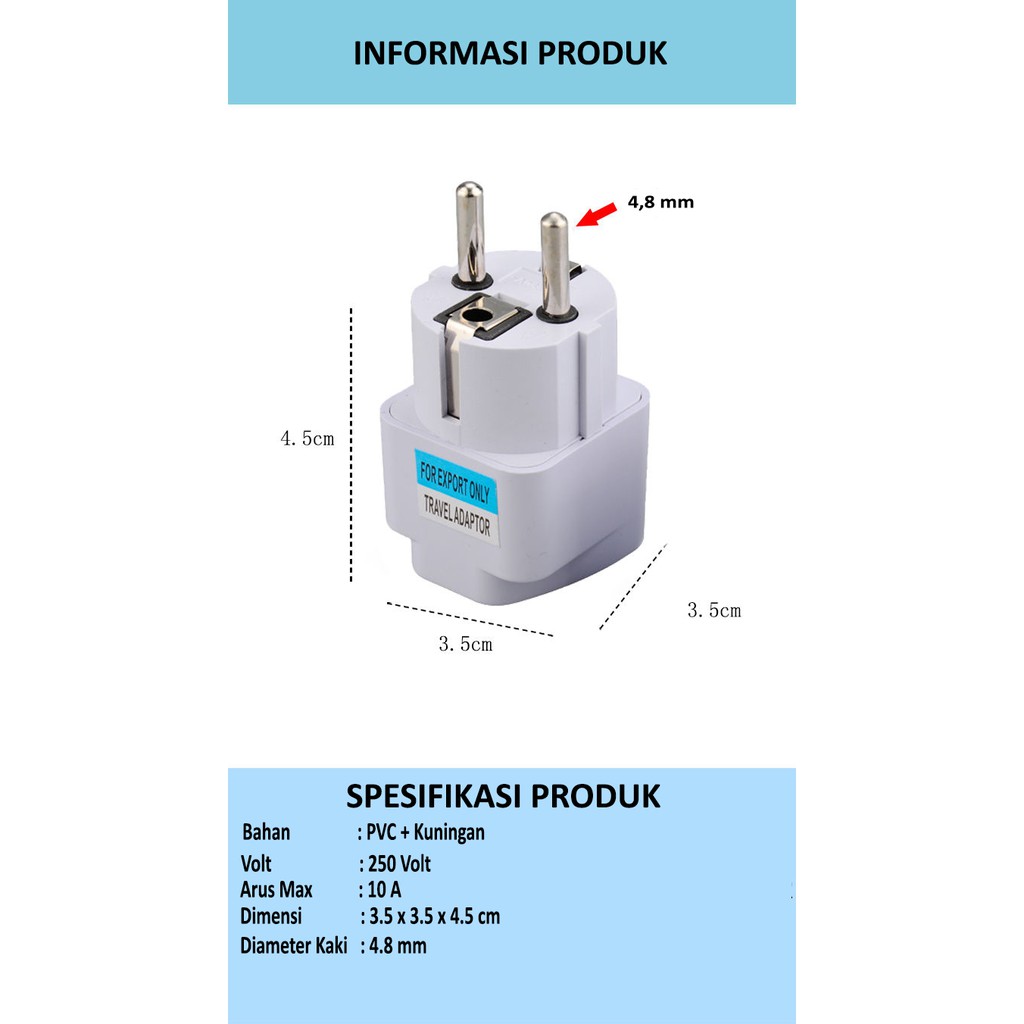 Sambungan Colokan Kaki/Over Steker Kaki 3